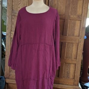 Cotton tunic in Berry